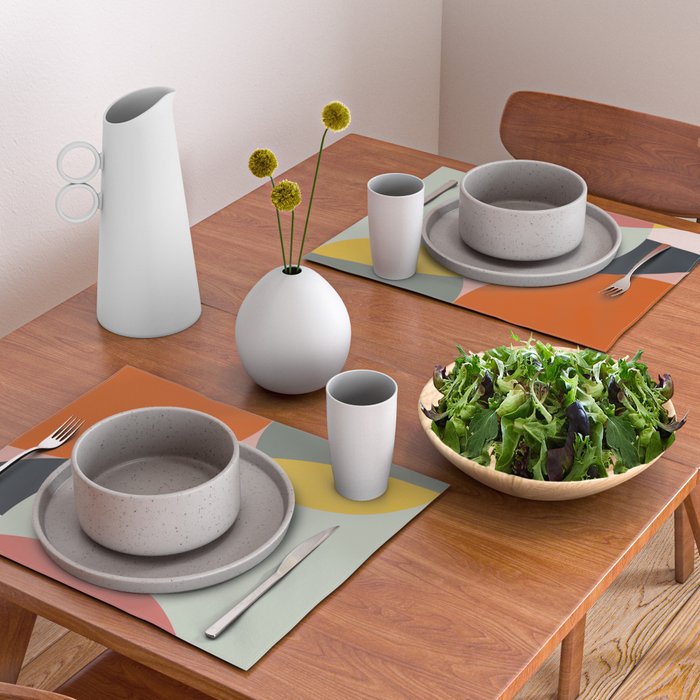 abstract mid mod organic shapes Placemat Gallery Image 2