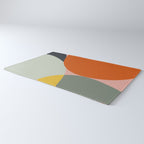 abstract mid mod organic shapes Rug Gallery Image 3