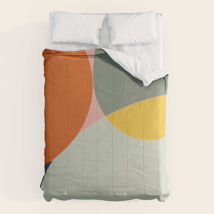 abstract mid mod organic shapes Comforter Gallery Image 6