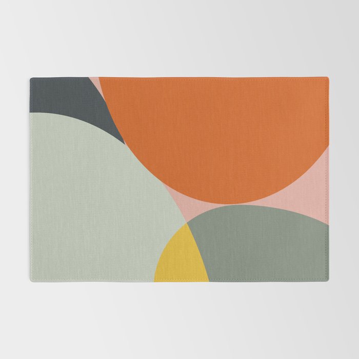 abstract mid mod organic shapes Rug Gallery Image 2