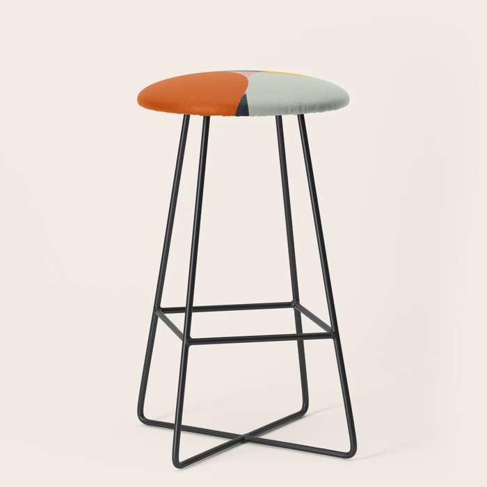 abstract mid mod organic shapes Stool Gallery Image 1