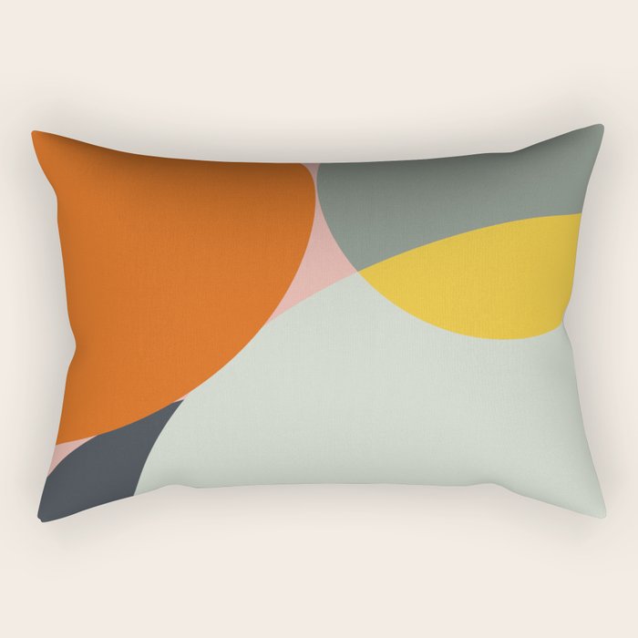 abstract mid mod organic shapes Rectangular Pillow Gallery Image 2