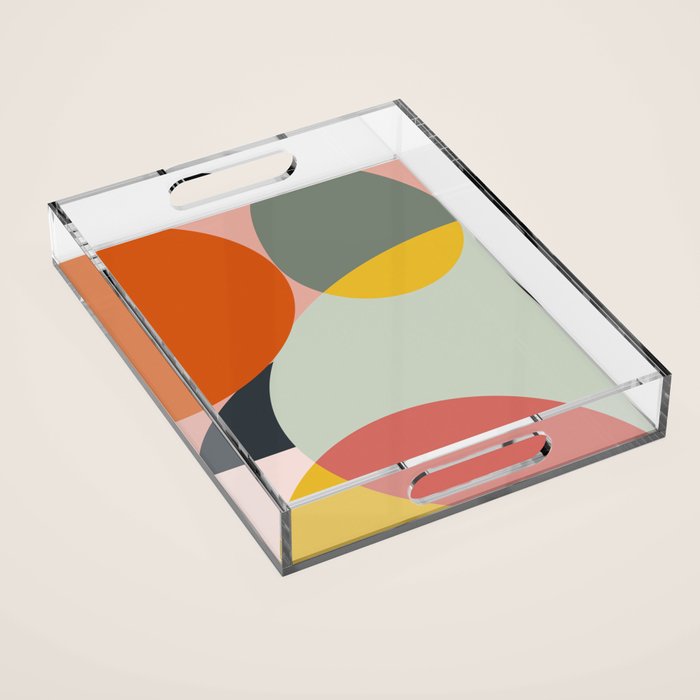 abstract mid mod organic shapes Acrylic Tray Gallery Image 1
