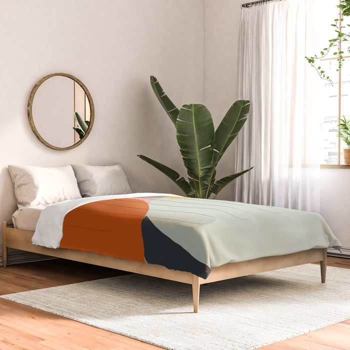 abstract mid mod organic shapes Comforter Gallery Image 2