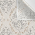 Modern Floral Damask Pattern â Neutral Brown and Gray Earth Tones Wall Tapestry Gallery Image 3
