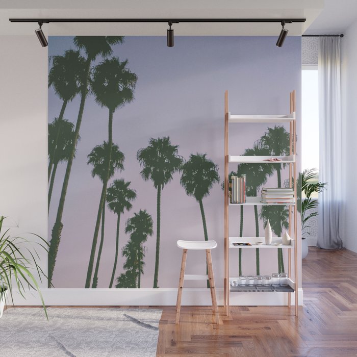 palm trees sunset iii Wall Mural Gallery Image 1
