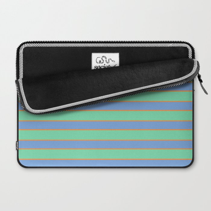 Horizontal Colorblock Stripes Laptop Sleeve Gallery Image 2