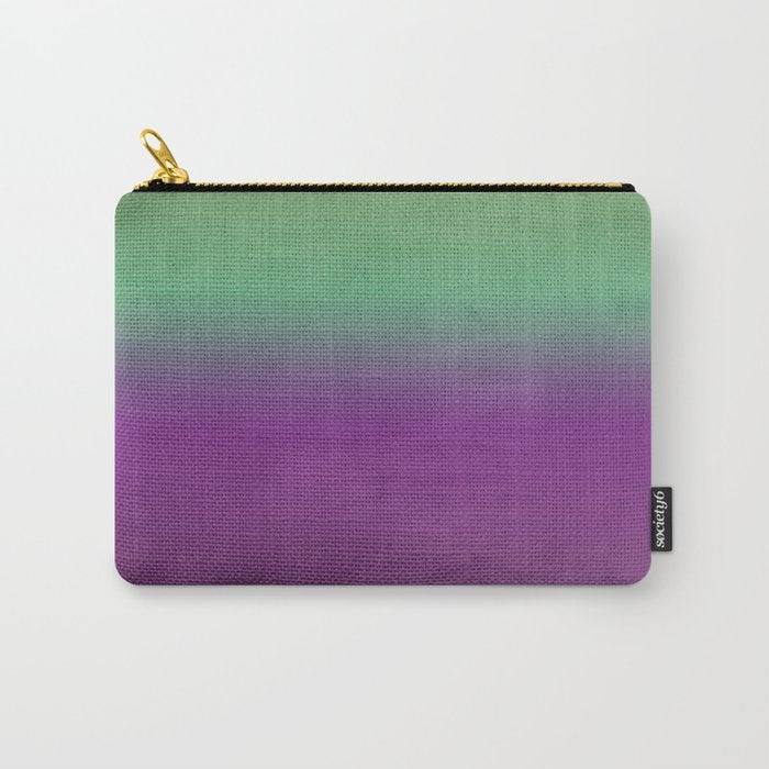 Plum Purple and Green Watercolor Abstract Carry All Pouch Gallery Image 1