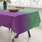 Plum Purple and Green Watercolor Abstract Tablecloth Gallery Image 3