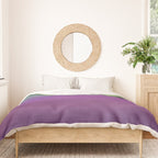 Plum Purple and Green Watercolor Abstract Duvet Cover Gallery Image 3