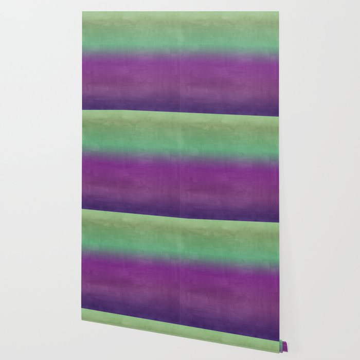 Plum Purple and Green Watercolor Abstract Wallpaper Gallery Image 2