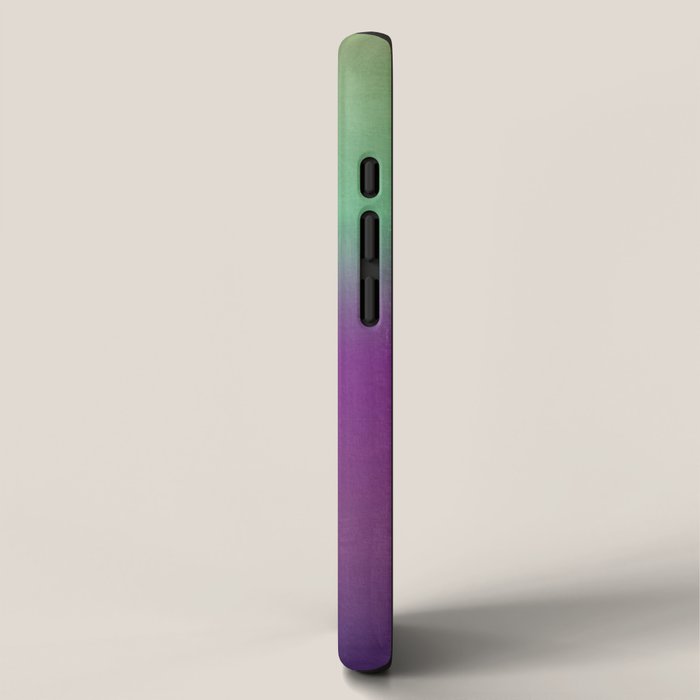Plum Purple and Green Watercolor Abstract iPhone Case Gallery Image 2