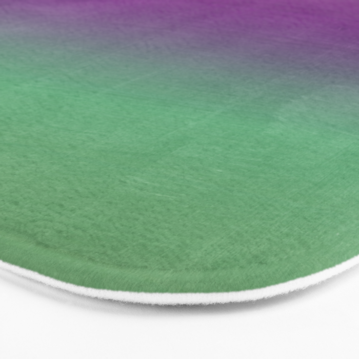 Plum Purple and Green Watercolor Abstract Bath Mat Gallery Image 3