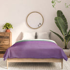 Plum Purple and Green Watercolor Abstract Comforter Gallery Image 3