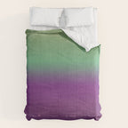 Plum Purple and Green Watercolor Abstract Comforter Gallery Image 6