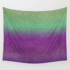 Plum Purple and Green Watercolor Abstract Wall Tapestry Gallery Image 4