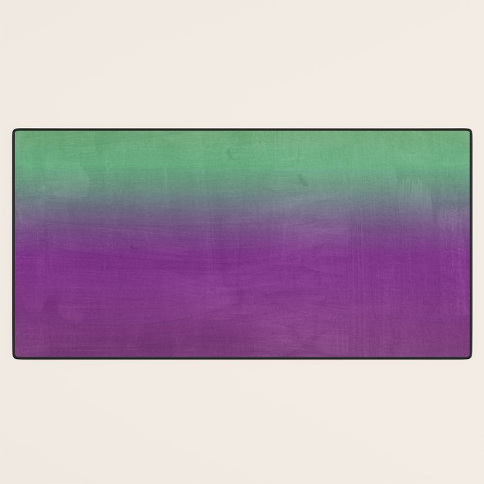 Plum Purple and Green Watercolor Abstract Desk Mat Gallery Image 3