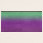 Plum Purple and Green Watercolor Abstract Desk Mat Gallery Image 3