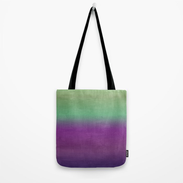 Plum Purple and Green Watercolor Abstract Tote Bag Gallery Image 2