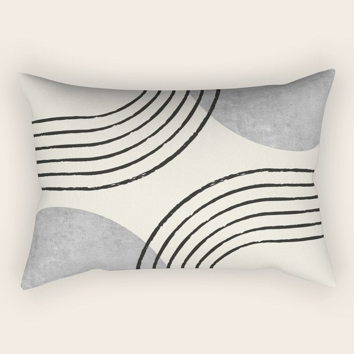 Sun Arch Double - Grey Rectangular Pillow Gallery Image 1