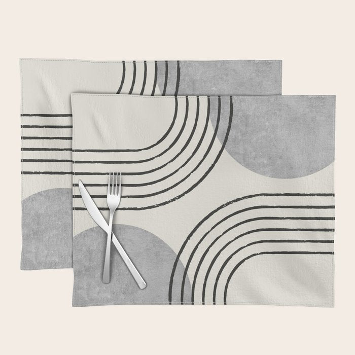 Sun Arch Double - Grey Placemat Gallery Image 1