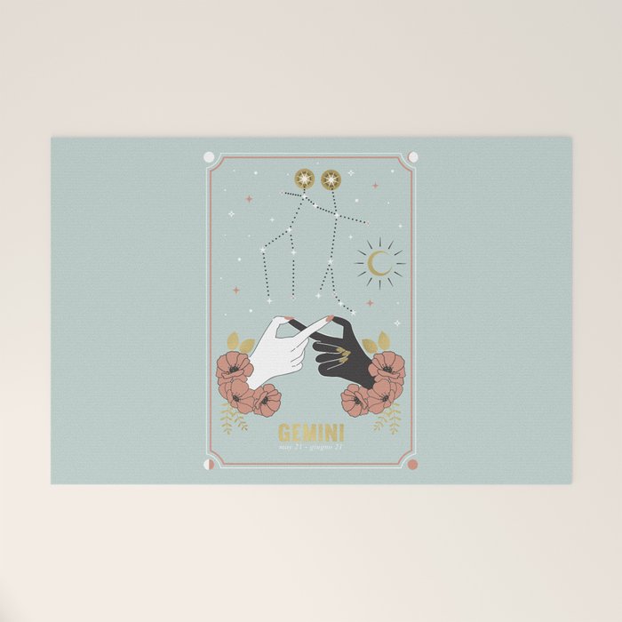 Gemini Zodiac Series Welcome Mat Gallery Image 1