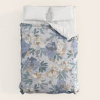  lush blue peonies  Comforter Gallery Image 6