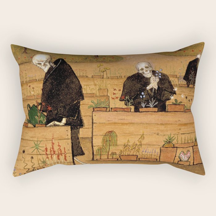 Hugo Simberg - The Garden of Death 1896 Rectangular Pillow Gallery Image 2