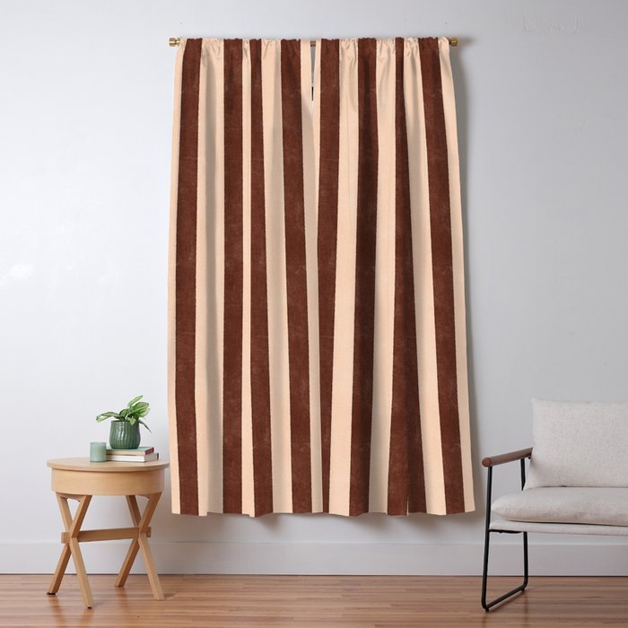 STRIPES 001 M - Cacao Window Curtain Gallery Image 5