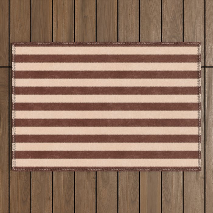 STRIPES 001 M - Cacao Outdoor Rug Gallery Image 1