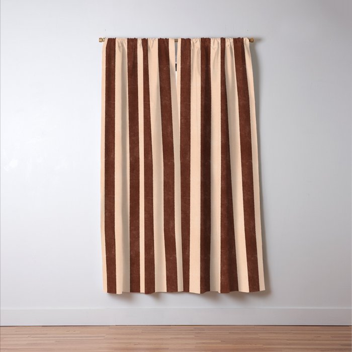 STRIPES 001 M - Cacao Window Curtain Gallery Image 3