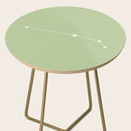 Aries Zodiac Star Constellation Line Art Soft Green Side Table Gallery Image 2