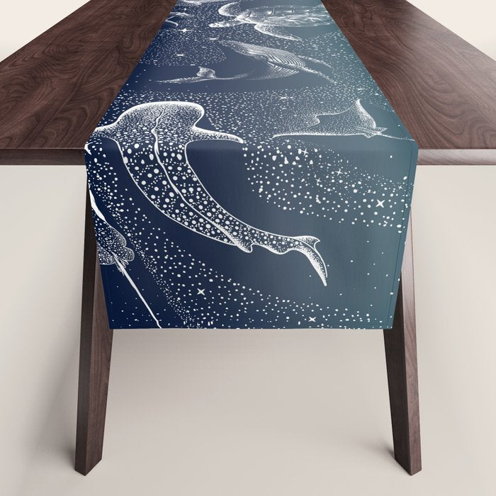 Cosmic Ocean  COLOR GRAD -  turquoise Table Runner Gallery Image 1