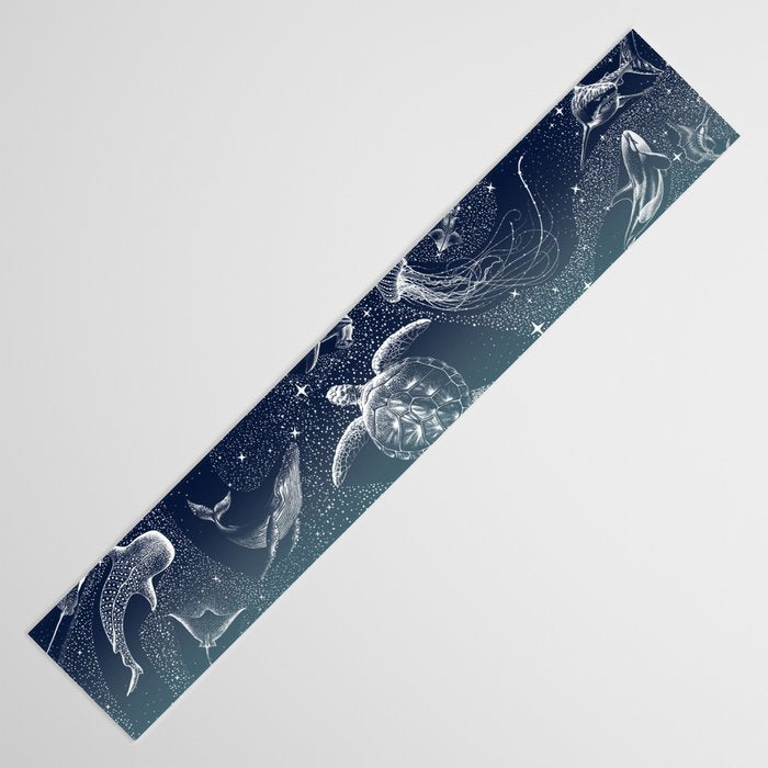 Cosmic Ocean  COLOR GRAD -  turquoise Table Runner Gallery Image 3