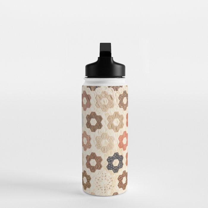 Vintage Multicolor Patchwork Quilt Water Bottle Gallery Image 3