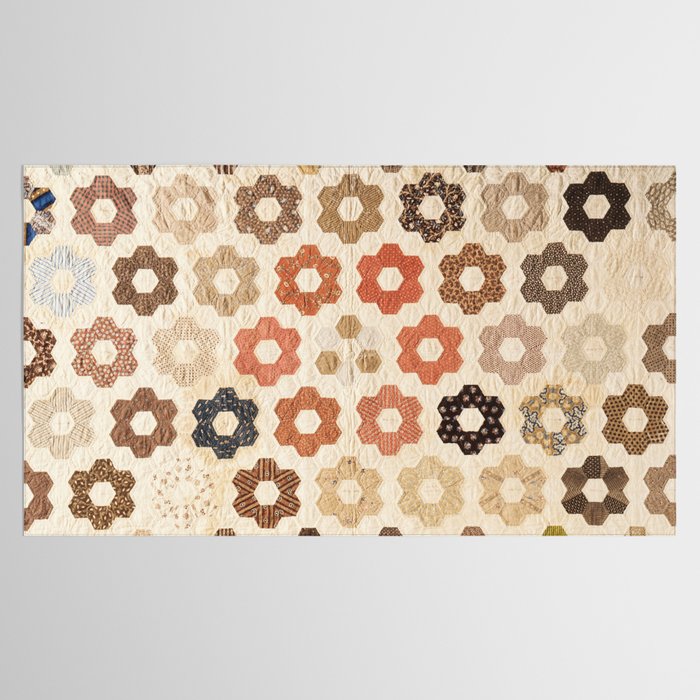 Vintage Multicolor Patchwork Quilt Tablecloth Gallery Image 2