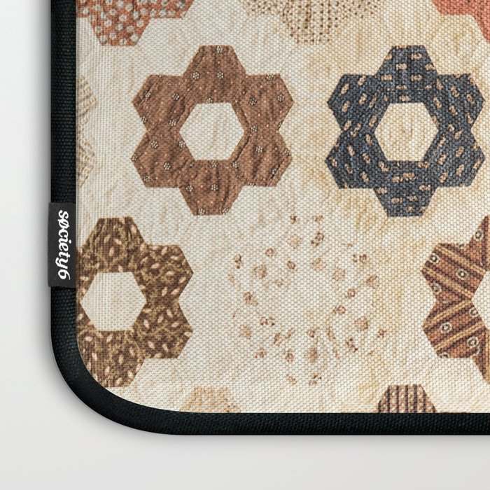 Vintage Multicolor Patchwork Quilt Laptop Sleeve Gallery Image 3