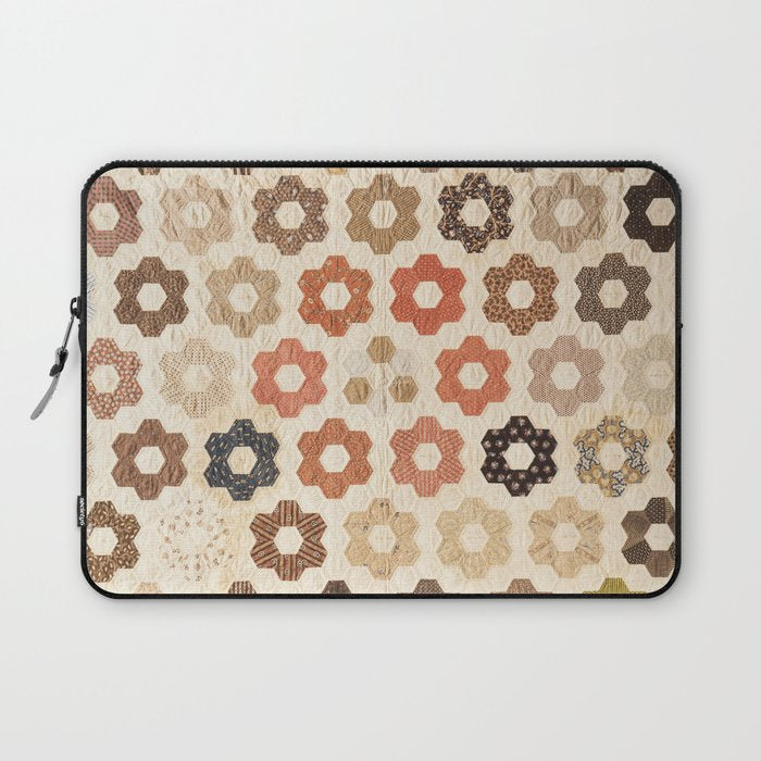 Vintage Multicolor Patchwork Quilt Laptop Sleeve Gallery Image 1