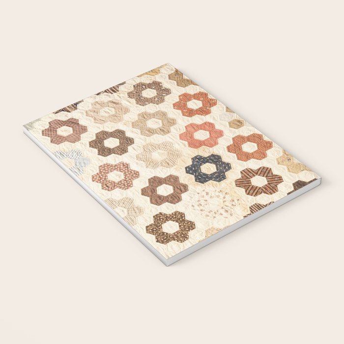 Vintage Multicolor Patchwork Quilt Notebook Gallery Image 3
