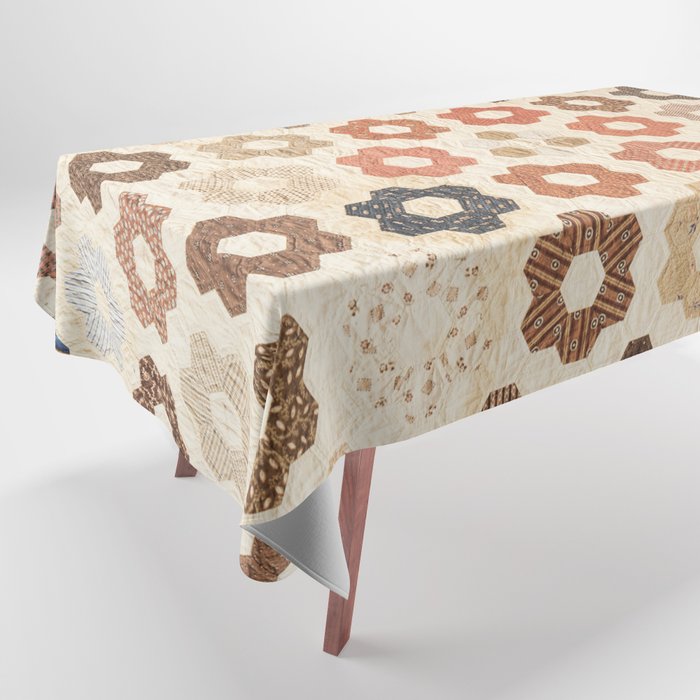 Vintage Multicolor Patchwork Quilt Tablecloth Gallery Image 1