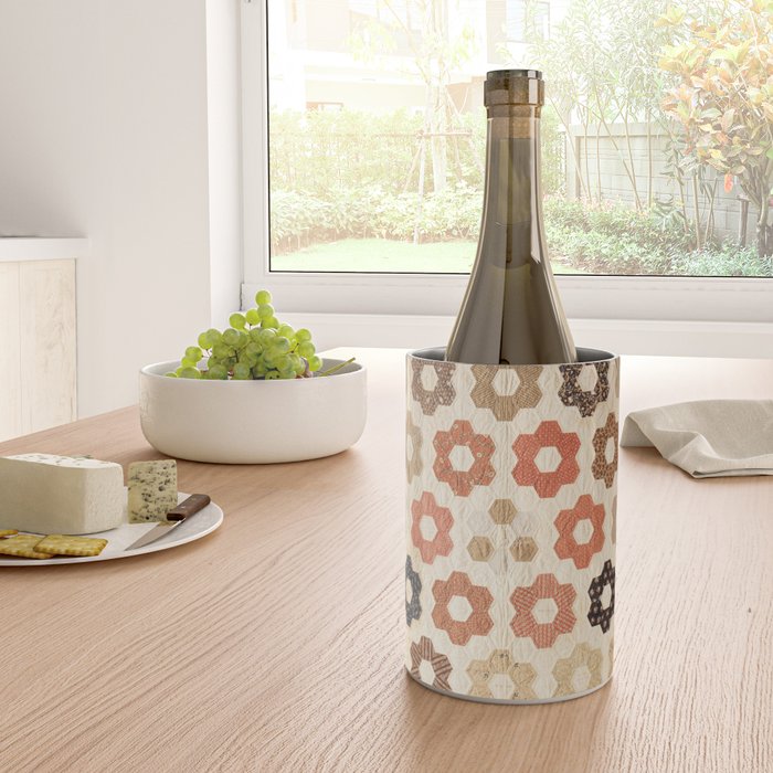 Vintage Multicolor Patchwork Quilt Wine Chiller Gallery Image 4