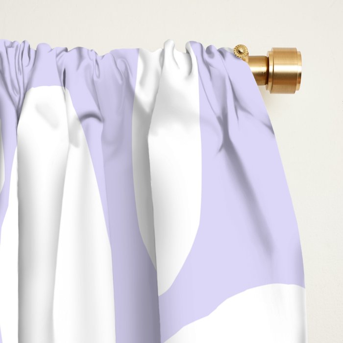 Floral Daisy Time Pattern in Lavender Pastel Purple Window Curtain Gallery Image 2