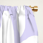 Floral Daisy Time Pattern in Lavender Pastel Purple Window Curtain Gallery Image 2