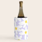 Floral Daisy Time Pattern in Lavender Pastel Purple Wine Chiller Gallery Image 3
