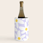 Floral Daisy Time Pattern in Lavender Pastel Purple Wine Chiller Gallery Image 1
