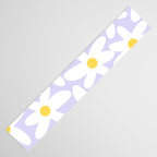 Floral Daisy Time Pattern in Lavender Pastel Purple Table Runner Gallery Image 3