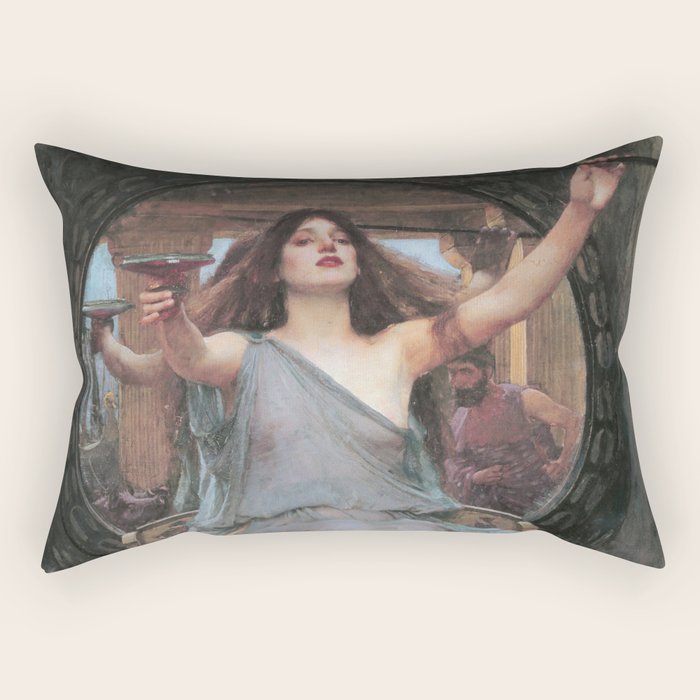 Circe Offering the Cup to Ulysses, John William Waterhouse Rectangular Pillow Gallery Image 2