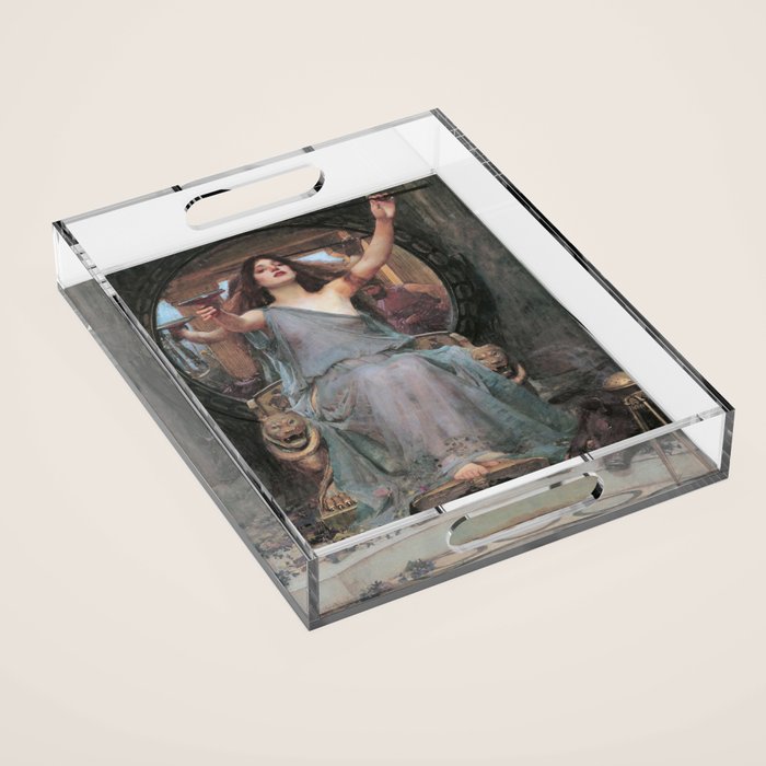 Circe Offering the Cup to Ulysses, John William Waterhouse Acrylic Tray Gallery Image 1