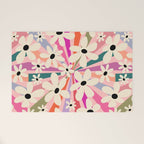 Retro Psychedelic Daisy Flower - Rainbow Color Welcome Mat Gallery Image 1