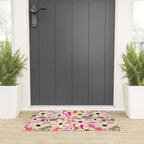 Retro Psychedelic Daisy Flower - Rainbow Color Welcome Mat Gallery Image 3